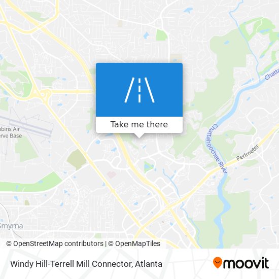 Windy Hill-Terrell Mill Connector map