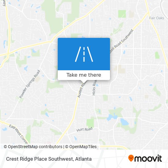 Mapa de Crest Ridge Place Southwest