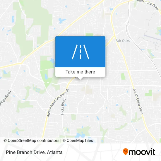 Pine Branch Drive map