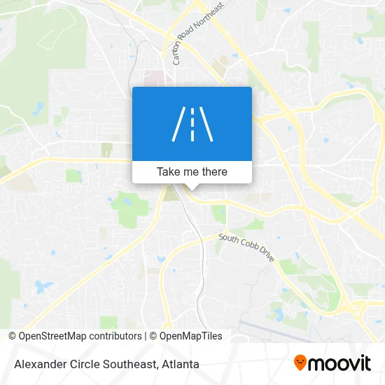 Alexander Circle Southeast map