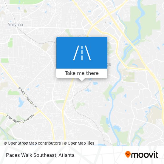 Paces Walk Southeast map