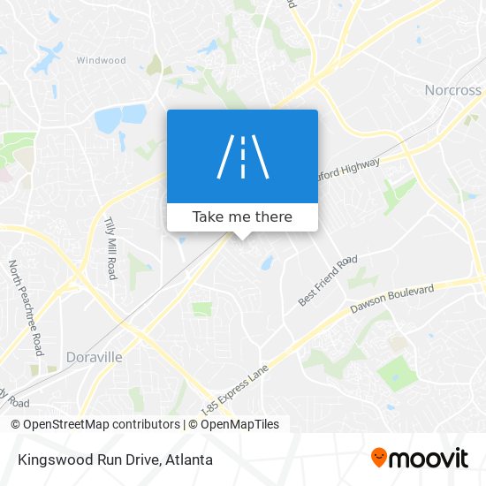 Kingswood Run Drive map