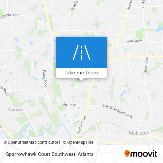 Mapa de Sparrowhawk Court Southwest