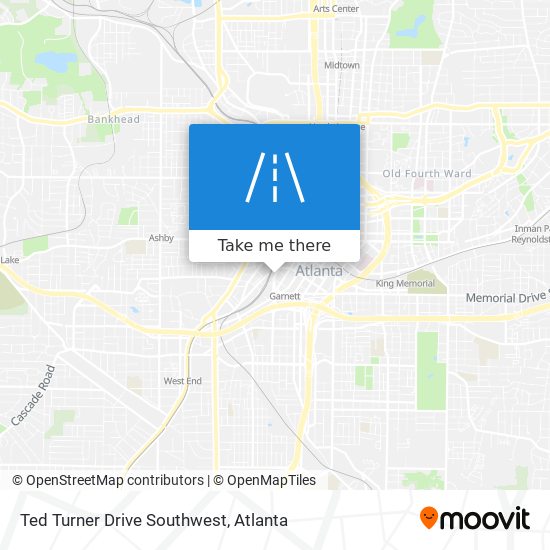 Mapa de Ted Turner Drive Southwest