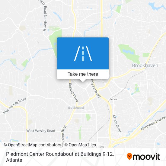 Mapa de Piedmont Center Roundabout at Buildings 9-12