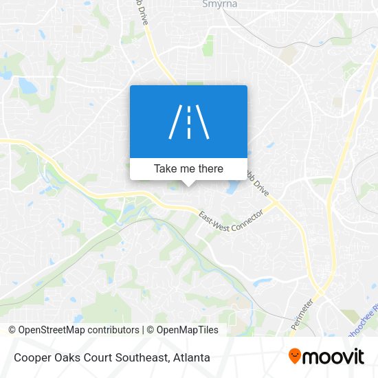 Mapa de Cooper Oaks Court Southeast