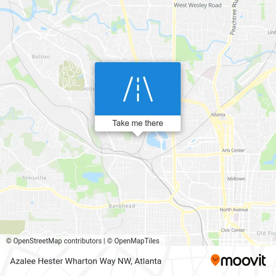 Azalee Hester Wharton Way NW map
