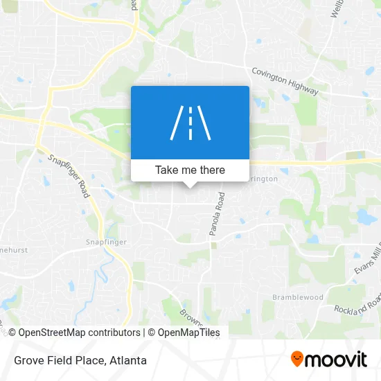 Grove Field Place map