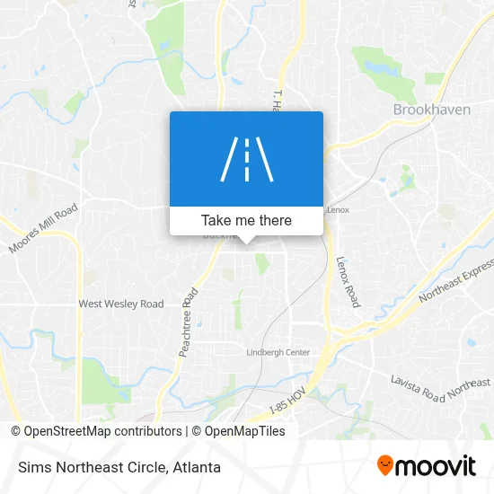 Sims Northeast Circle map