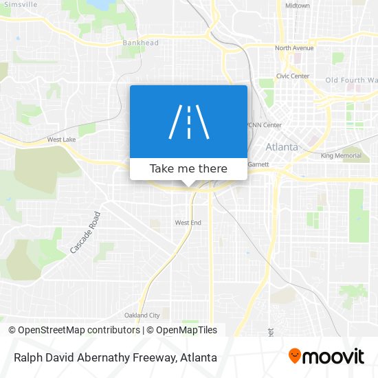 Mapa de Ralph David Abernathy Freeway