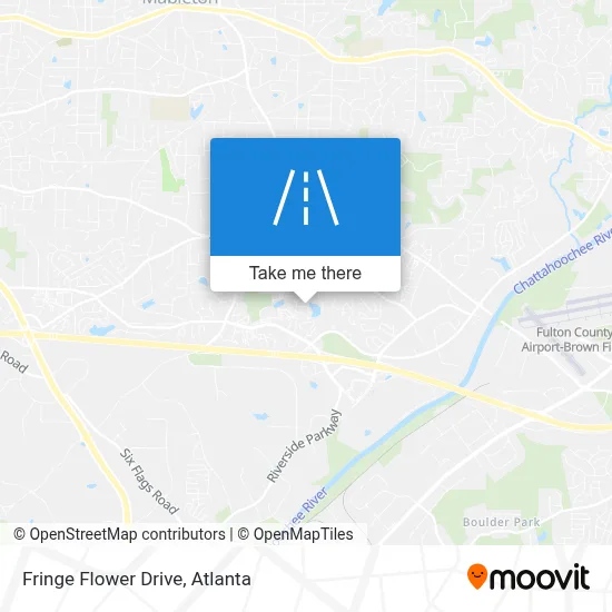 Fringe Flower Drive map