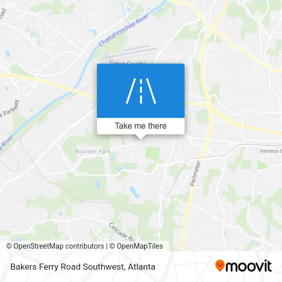 Bakers Ferry Road Southwest map