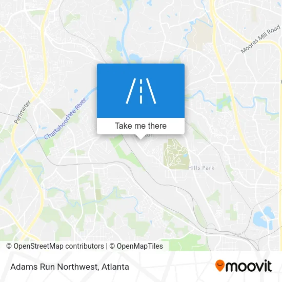 Adams Run Northwest map