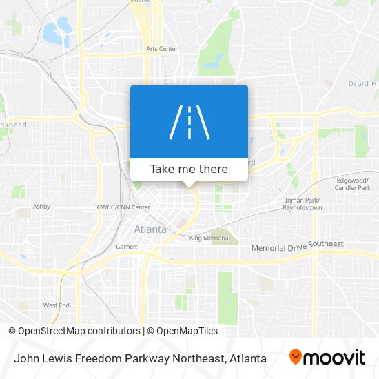 Mapa de John Lewis Freedom Parkway Northeast