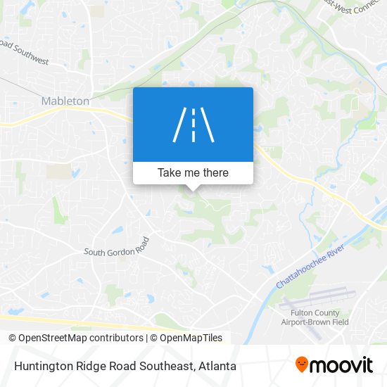 Mapa de Huntington Ridge Road Southeast