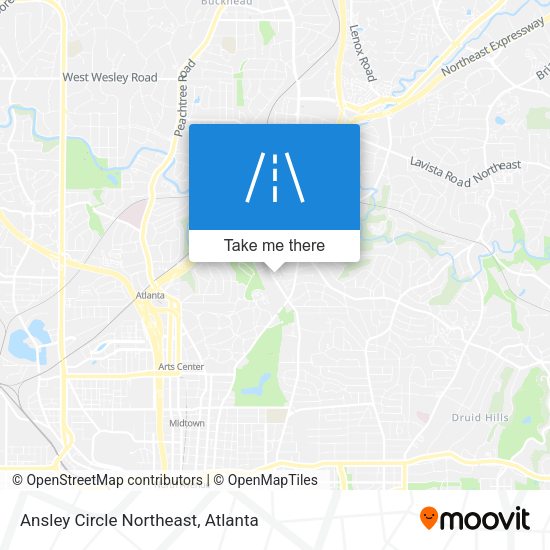 Ansley Circle Northeast map