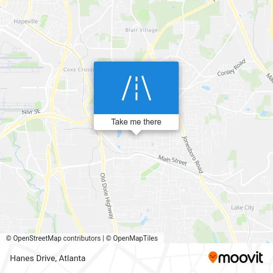Hanes Drive map