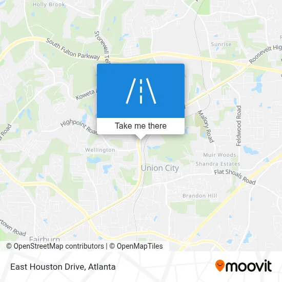 East Houston Drive map