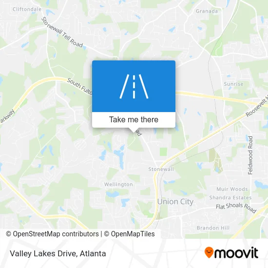Valley Lakes Drive map