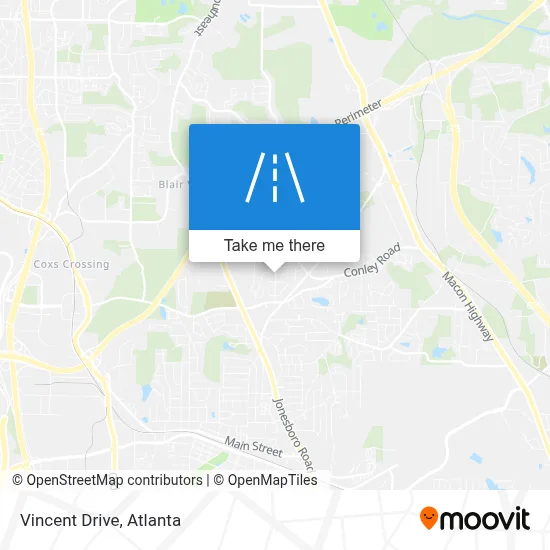 Vincent Drive map