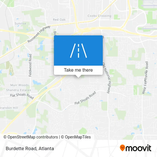 Burdette Road map