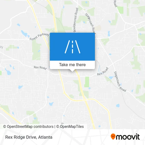 Rex Ridge Drive map