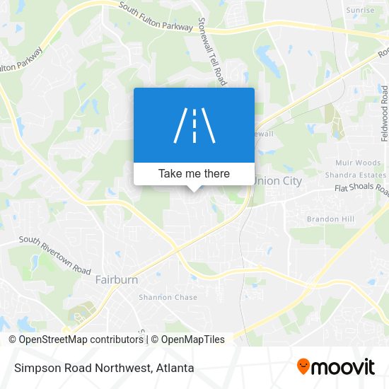 Simpson Road Northwest map
