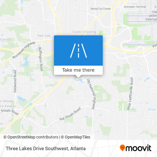 Mapa de Three Lakes Drive Southwest