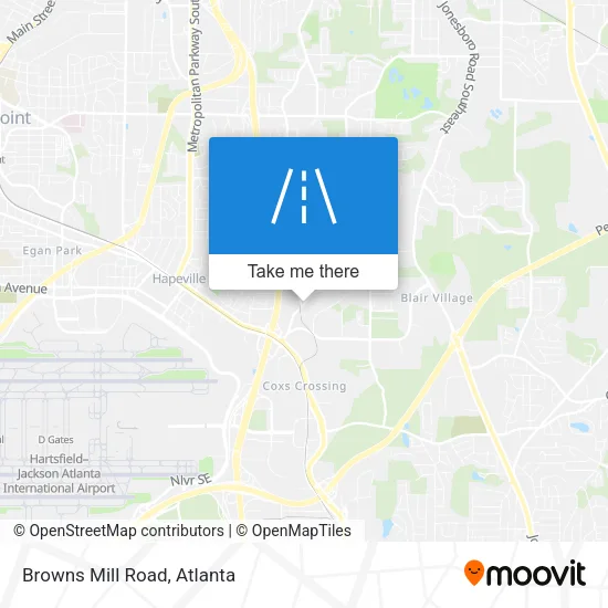 Browns Mill Road map