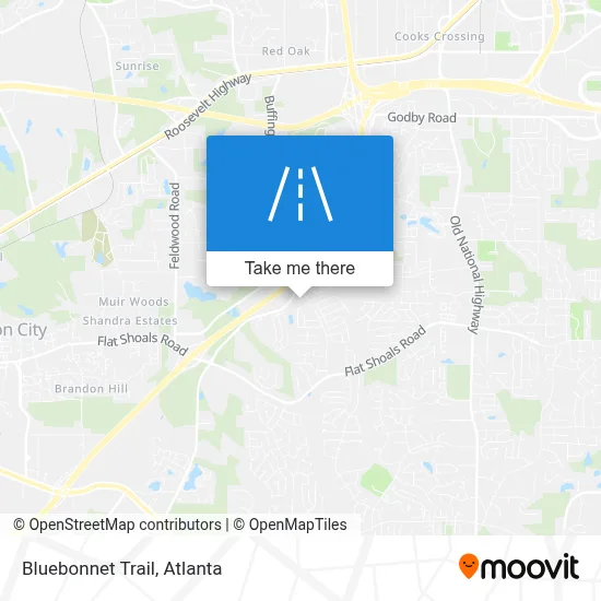 Bluebonnet Trail map