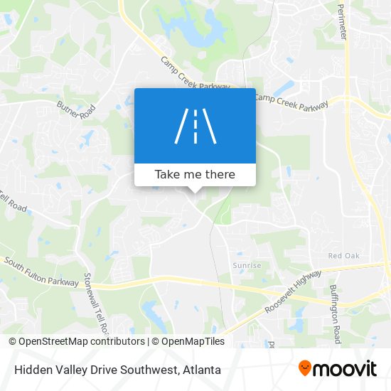 Mapa de Hidden Valley Drive Southwest