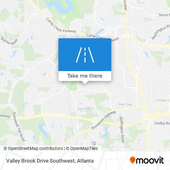 Mapa de Valley Brook Drive Southwest