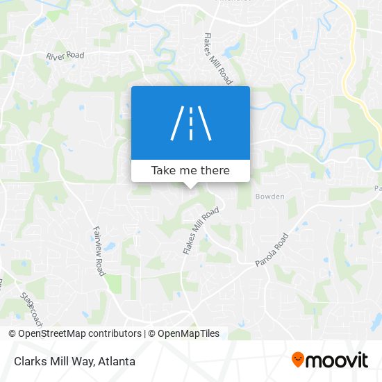 Clarks Mill Way map