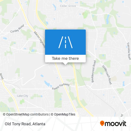 Mapa de Old Tony Road