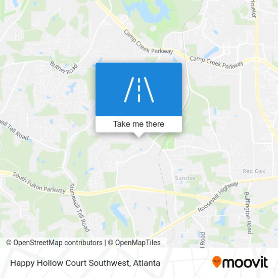 Mapa de Happy Hollow Court Southwest