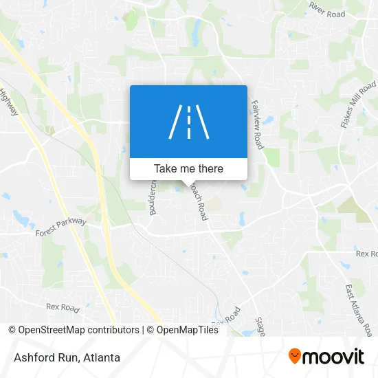 Ashford Run map