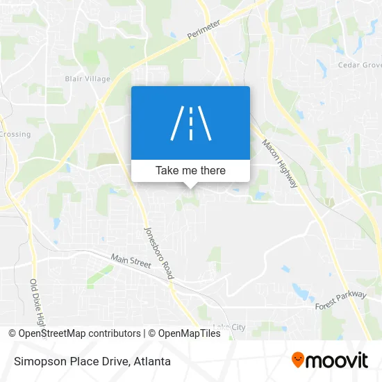 Simopson Place Drive map