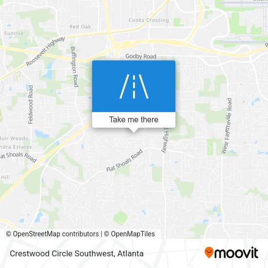 Crestwood Circle Southwest map