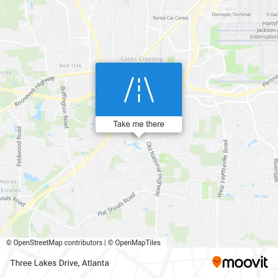 Three Lakes Drive map