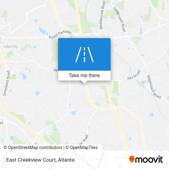 Mapa de East Creekview Court