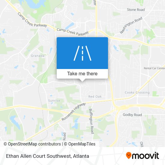 Mapa de Ethan Allen Court Southwest