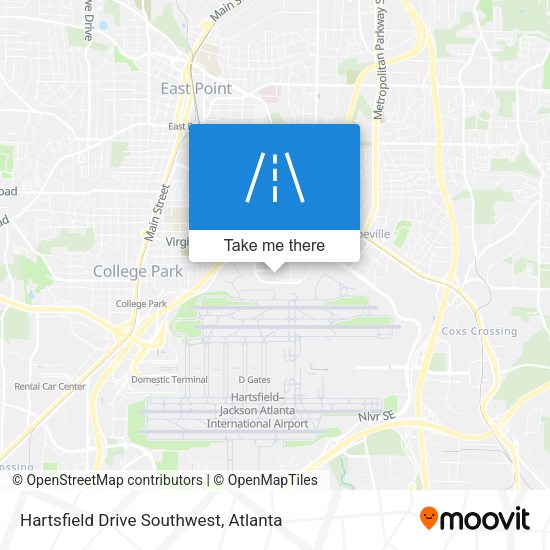 Hartsfield Drive Southwest map