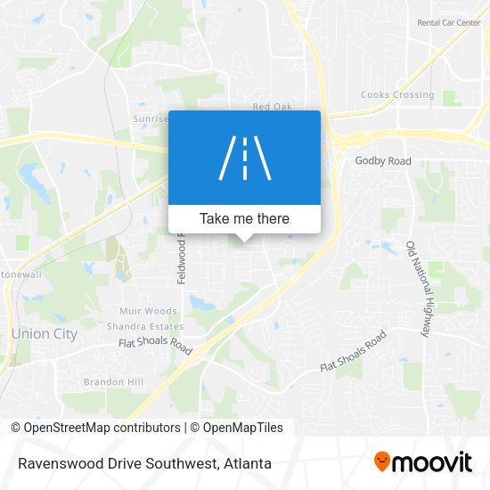 Ravenswood Drive Southwest map