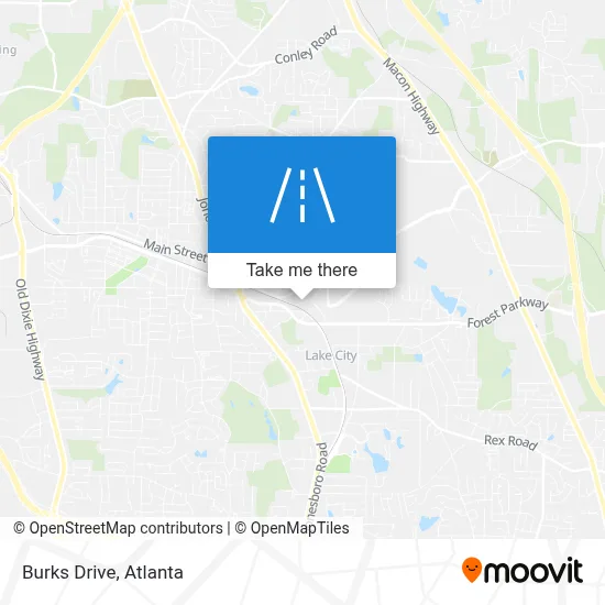 Burks Drive map