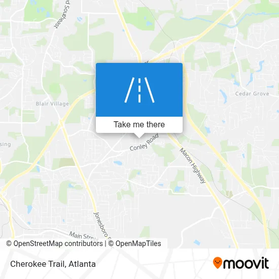 Cherokee Trail map