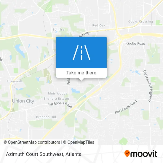 Azimuth Court Southwest map