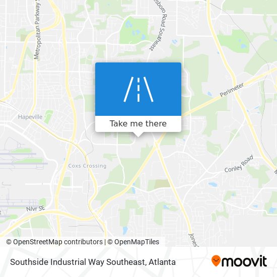 Mapa de Southside Industrial Way Southeast