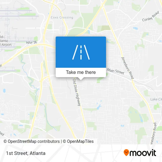 1st Street map