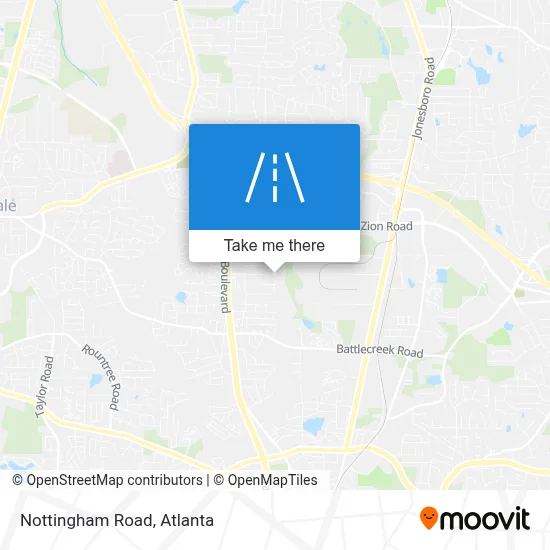 Nottingham Road map