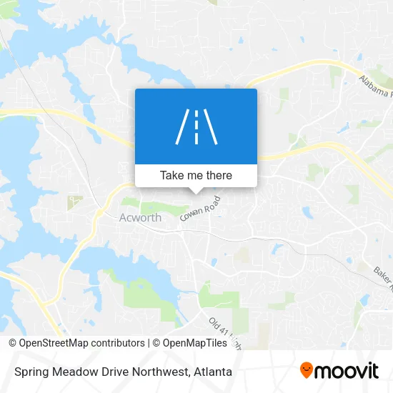 Spring Meadow Drive Northwest map